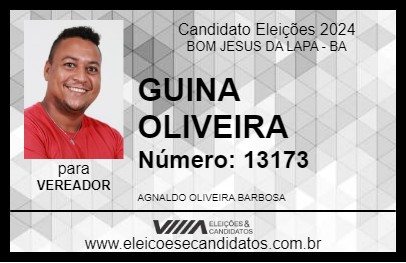 Candidato GUINA OLIVEIRA 2024 - BOM JESUS DA LAPA - Eleições