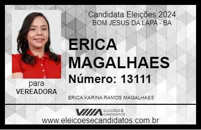 Candidato ERICA MAGALHAES 2024 - BOM JESUS DA LAPA - Eleições