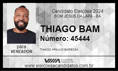 Candidato THIAGO BAM 2024 - BOM JESUS DA LAPA - Eleições