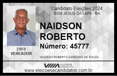 Candidato NAIDSON ROBERTO 2024 - BOM JESUS DA LAPA - Eleições