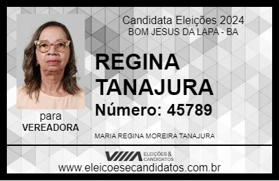 Candidato REGINA TANAJURA 2024 - BOM JESUS DA LAPA - Eleições