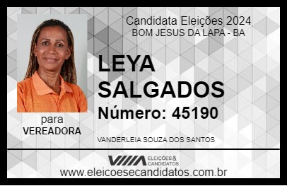 Candidato LEYA SALGADOS 2024 - BOM JESUS DA LAPA - Eleições