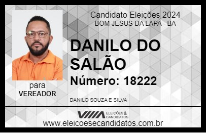 Candidato DANILO DO SALÃO 2024 - BOM JESUS DA LAPA - Eleições