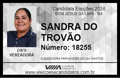 Candidato SANDRA DO TROVÃO 2024 - BOM JESUS DA LAPA - Eleições