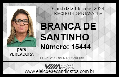 Candidato BRANCA DE SANTINHO 2024 - RIACHO DE SANTANA - Eleições