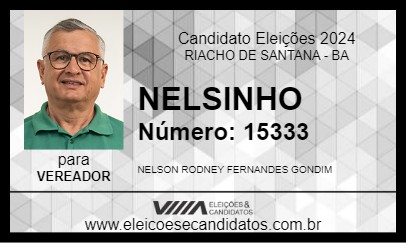 Candidato NELSINHO 2024 - RIACHO DE SANTANA - Eleições