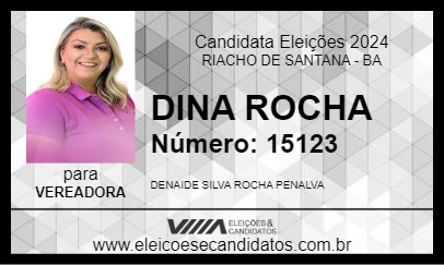 Candidato DINA ROCHA 2024 - RIACHO DE SANTANA - Eleições