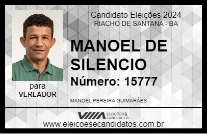 Candidato MANOEL DE SILENCIO 2024 - RIACHO DE SANTANA - Eleições