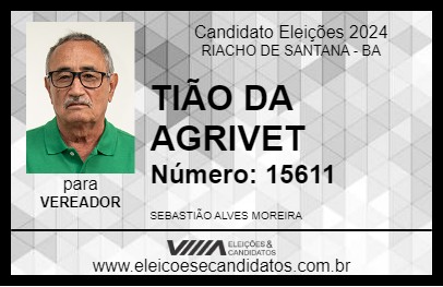 Candidato TIÃO DA AGRIVET 2024 - RIACHO DE SANTANA - Eleições