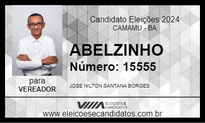 Candidato ABELZINHO 2024 - CAMAMU - Eleições