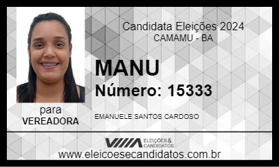 Candidato MANU 2024 - CAMAMU - Eleições