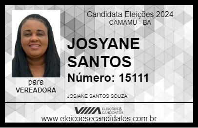 Candidato JOSYANE SANTOS 2024 - CAMAMU - Eleições