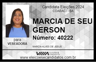 Candidato MARCIA DE SEU GERSON 2024 - COARACI - Eleições