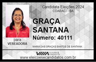 Candidato GRAÇA SANTANA 2024 - COARACI - Eleições