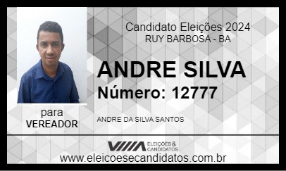 Candidato ANDRE SILVA 2024 - RUY BARBOSA - Eleições