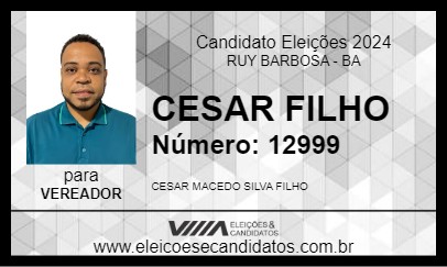 Candidato CESAR FILHO 2024 - RUY BARBOSA - Eleições