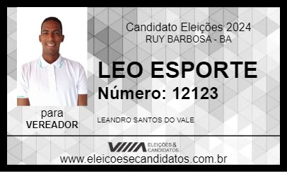 Candidato LEO ESPORTE 2024 - RUY BARBOSA - Eleições