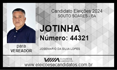 Candidato JOTINHA 2024 - SOUTO SOARES - Eleições