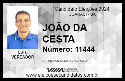 Candidato JOÃO DA CESTA 2024 - COARACI - Eleições