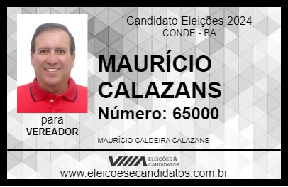 Candidato MAURÍCIO CALAZANS 2024 - CONDE - Eleições