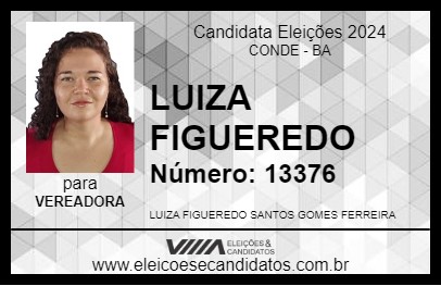 Candidato LUIZA FIGUEREDO 2024 - CONDE - Eleições