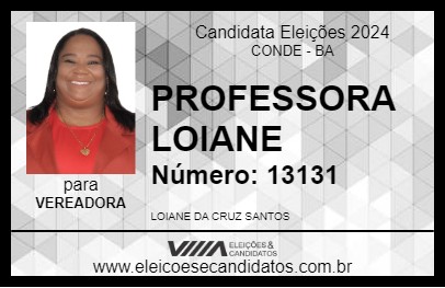 Candidato PROFESSORA LOIANE 2024 - CONDE - Eleições