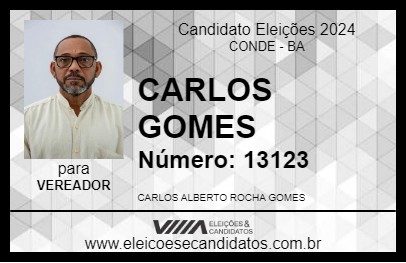 Candidato CARLOS GOMES 2024 - CONDE - Eleições