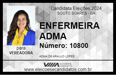 Candidato ENFERMEIRA ADMA 2024 - SOUTO SOARES - Eleições