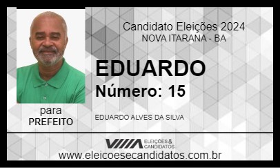 Candidato EDUARDO 2024 - NOVA ITARANA - Eleições