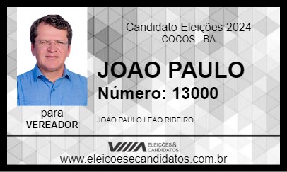 Candidato JOÃO PAULO DO PT 2024 - COCOS - Eleições