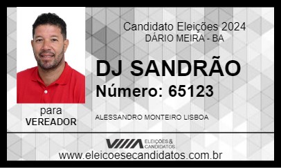 Candidato DJ SANDRÃO 2024 - DÁRIO MEIRA - Eleições