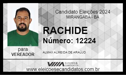 Candidato RACHIDE 2024 - MIRANGABA - Eleições