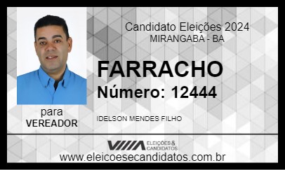 Candidato FARRACHO 2024 - MIRANGABA - Eleições