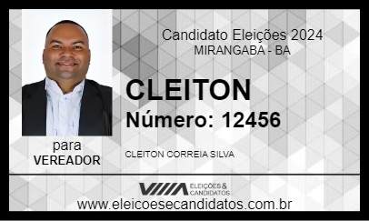 Candidato CLEITON 2024 - MIRANGABA - Eleições