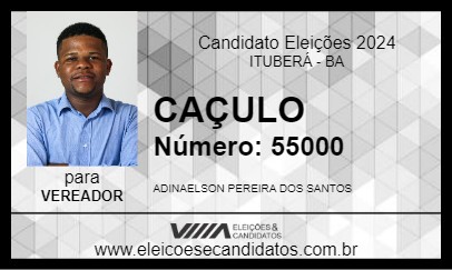 Candidato CAÇULO 2024 - ITUBERÁ - Eleições