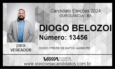 Candidato DIOGO BELOZOI 2024 - OUROLÂNDIA - Eleições