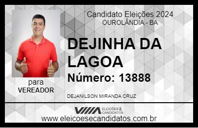 Candidato DEJINHA DA LAGOA 2024 - OUROLÂNDIA - Eleições