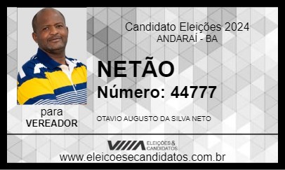 Candidato NETÃO 2024 - ANDARAÍ - Eleições