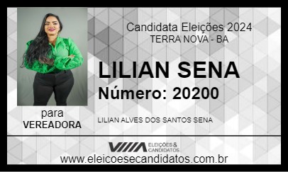 Candidato LILIAN SENA 2024 - TERRA NOVA - Eleições