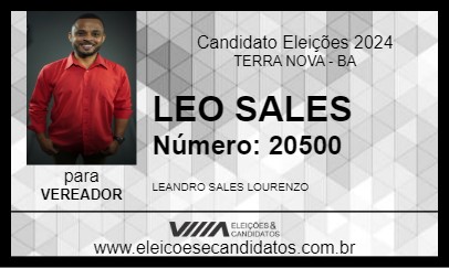 Candidato LEO SALES 2024 - TERRA NOVA - Eleições