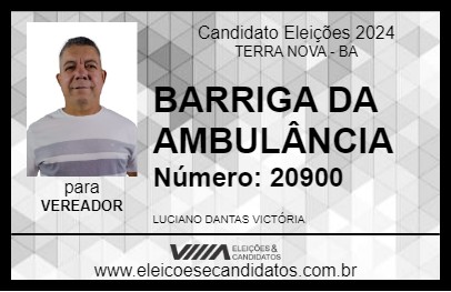 Candidato BARRIGA DA AMBULÂNCIA  2024 - TERRA NOVA - Eleições