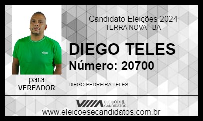 Candidato DIEGO TELES 2024 - TERRA NOVA - Eleições