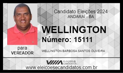 Candidato WELLINGTON 2024 - ANDARAÍ - Eleições