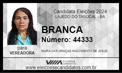 Candidato BRANCA 2024 - LAJEDO DO TABOCAL - Eleições