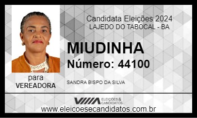 Candidato MIUDINHA 2024 - LAJEDO DO TABOCAL - Eleições