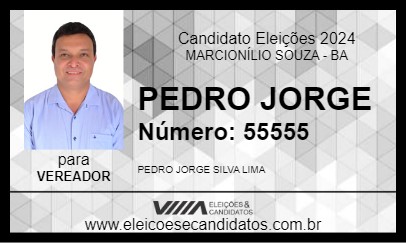 Candidato PEDRO JORGE 2024 - MARCIONÍLIO SOUZA - Eleições