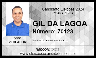 Candidato GIL DA LAGOA 2024 - COARACI - Eleições