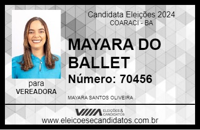 Candidato MAYARA DO BALLET 2024 - COARACI - Eleições