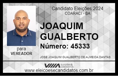 Candidato JOAQUIM GUALBERTO 2024 - COARACI - Eleições