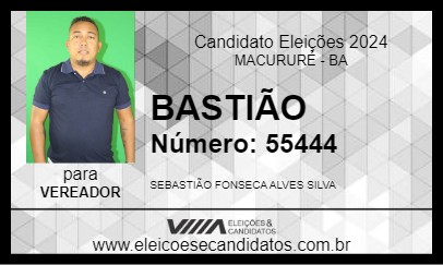 Candidato BASTIÃO 2024 - MACURURÉ - Eleições